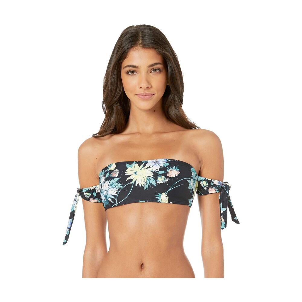 O'NEILL Womens Dahlia Bandeau Swim Bikini top Black Size S 14160